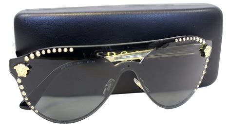 versace sunglasses black and gold